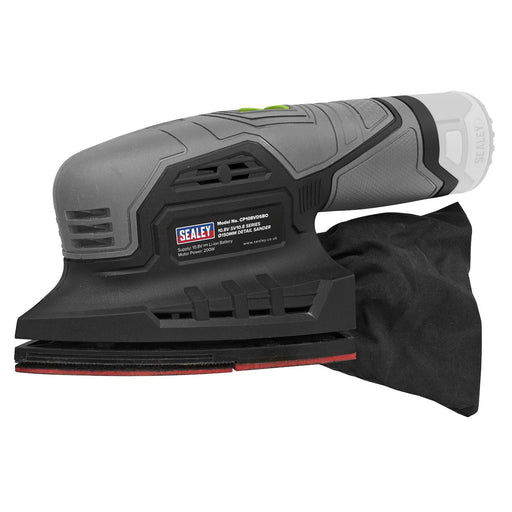 Sealey SV10.8 Series 150mm Cordless Detail Sander 10.8V - Body Only CP108VDSBO Sealey - Dynamic Drive