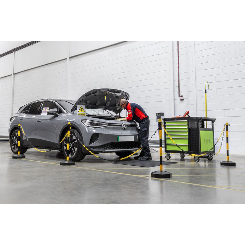 Sealey Post with Base - Black/Yellow BYPB01 Sealey - Dynamic Drive