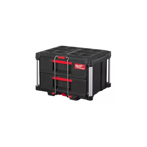 Milwaukee PACKOUT 2 Drawer Tool Box, Metal, Nero, Large Milwaukee - Dynamic Drive