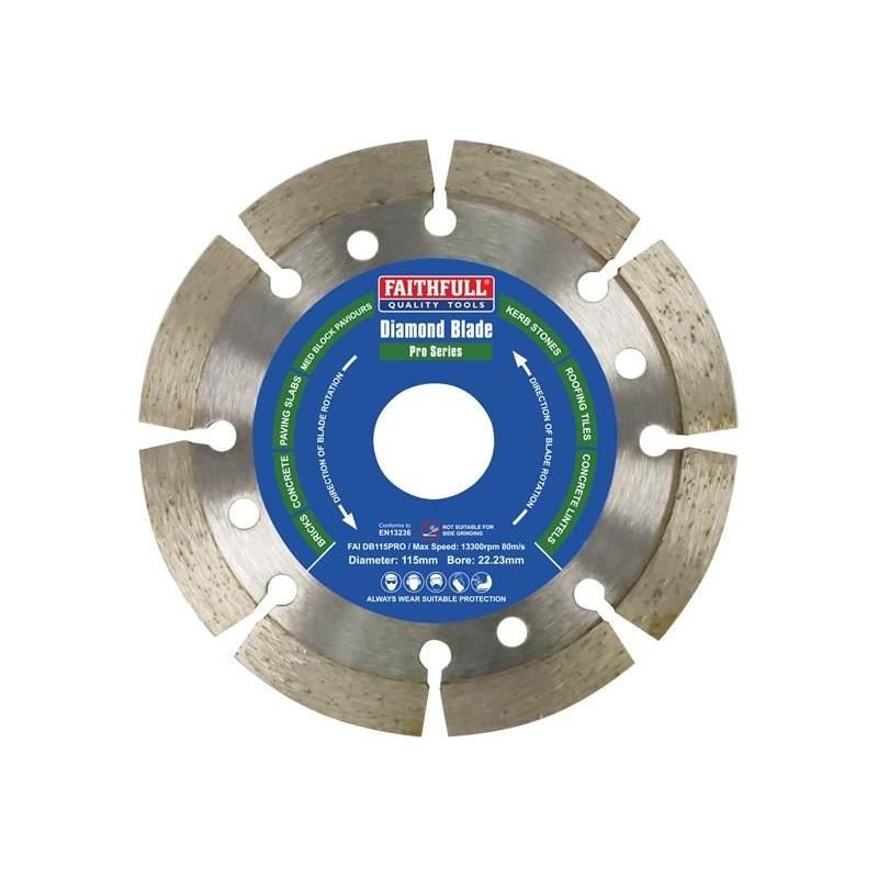 Faithfull Professional Diamond Blade 115 x 22mm Faithfull - Dynamic Drive