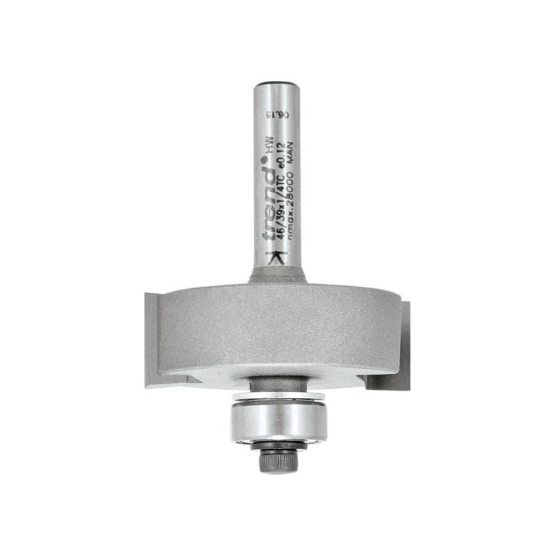Trend 46/39 x 1/4 TCT Bearing Guided Rebate Set 35 x 12.7mm Trend - Dynamic Drive