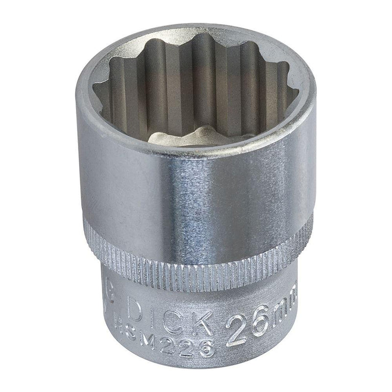 King Dick Socket SD 1/2" Metric 12pt 26mm King Dick - Dynamic Drive