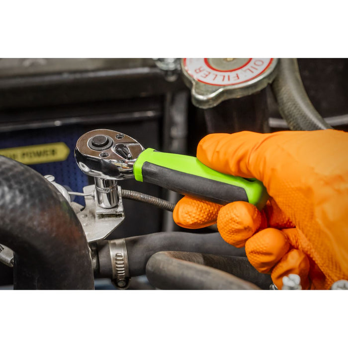 Siegen Siegen Stubby Ratchet Wrench with Flip Reverse 1/4"Sq Drive S01258 Siegen - Dynamic Drive