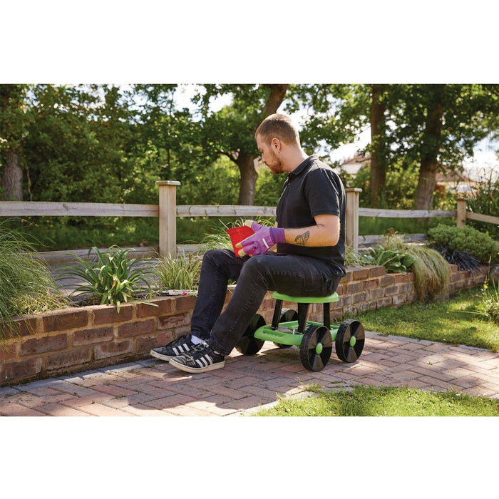 Draper Roller Garden Cart and Seat 28461 Draper - Dynamic Drive