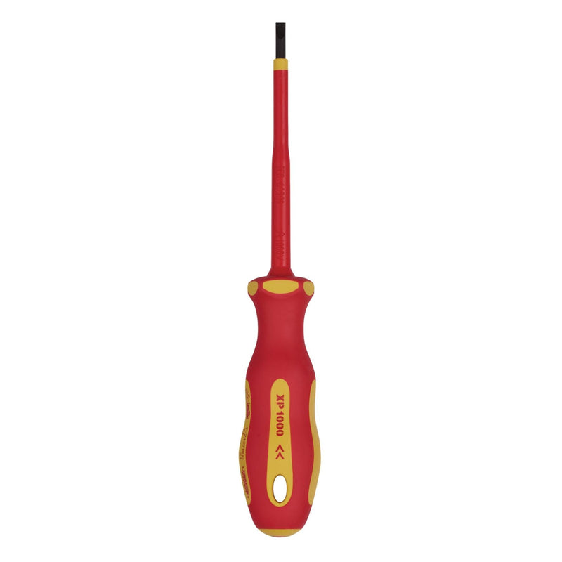 Draper XP1000 VDE Plain Slot Screwdriver, 4.0 x 100mm 64414 Draper - Dynamic Drive