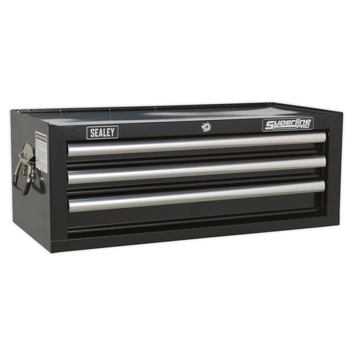 Sealey Mid-Box 3 Drawer with Ball-Bearing Slides Black AP33339B Sealey - Dynamic Drive