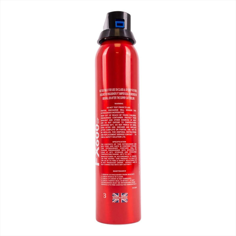 600G Gram Bc Powder Fire Extinguisher Car Home Caravan Van Portable Compact Fireblitz  - Dynamic Drive
