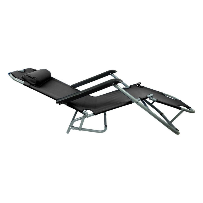 Leisurewize Easi-Recline Sun Lounger Chair - Black Garden Camping Caravan Lesisurewize  - Dynamic Drive