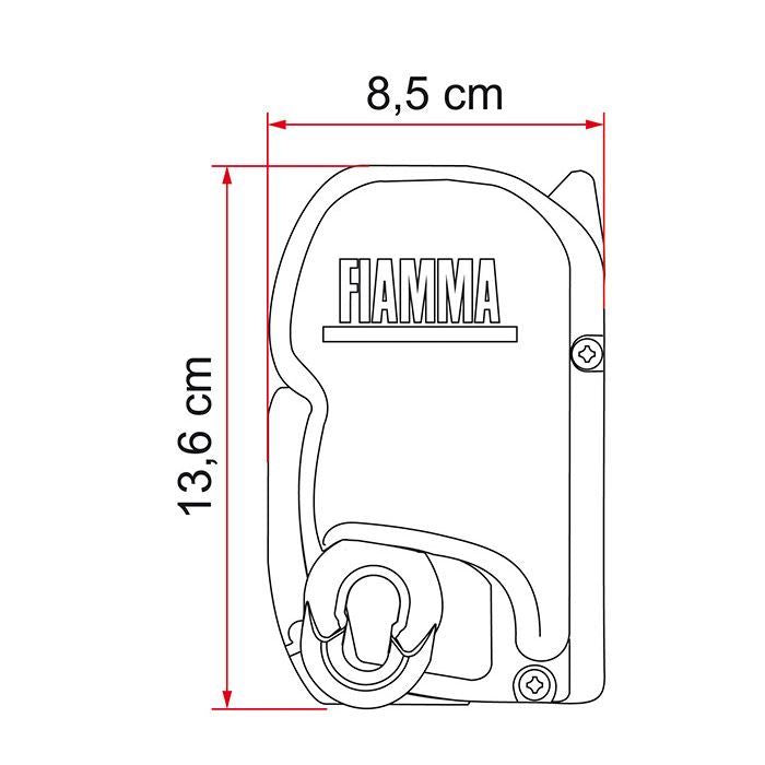 Fiamma F45S 375cm Awning Titanium Case Royal Blue Fabric Motorhome Caravan Fiamma  - Dynamic Drive