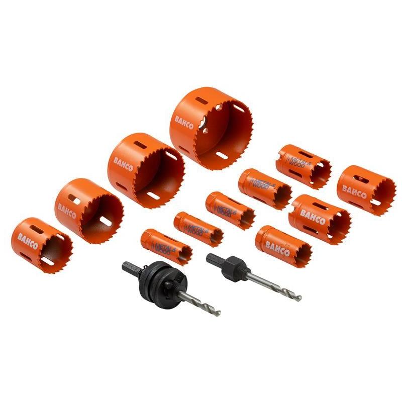 Bahco Plumber's Bi-Metal Holesaw Set, 14 Piece Bahco - Dynamic Drive