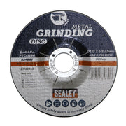 Sealey Grinding Disc125 x 6mm22mm Bore PTC/125G Sealey - Dynamic Drive