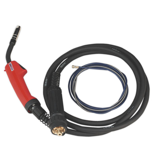 Sealey MIG Torch 3m Euro Connector MB15 MIG/T15 Sealey - Dynamic Drive