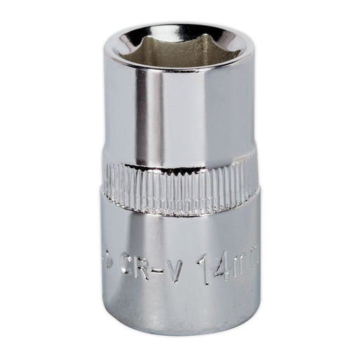 Sealey WallDrive Socket 14mm 1/2"Sq Drive Fully Polished SP1214 Sealey - Dynamic Drive