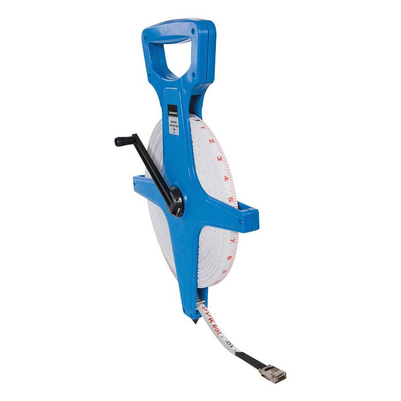 Silverline Open Reel Surveyors Tape 100m / 328ft x 13mm Silverline - Dynamic Drive