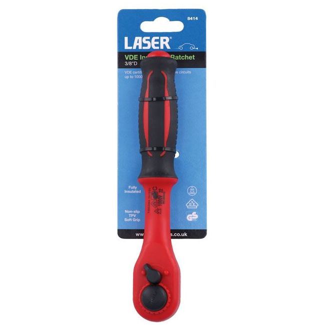 Laser VDE Insulated Ratchet 3/8"D 8414 Laser - Dynamic Drive