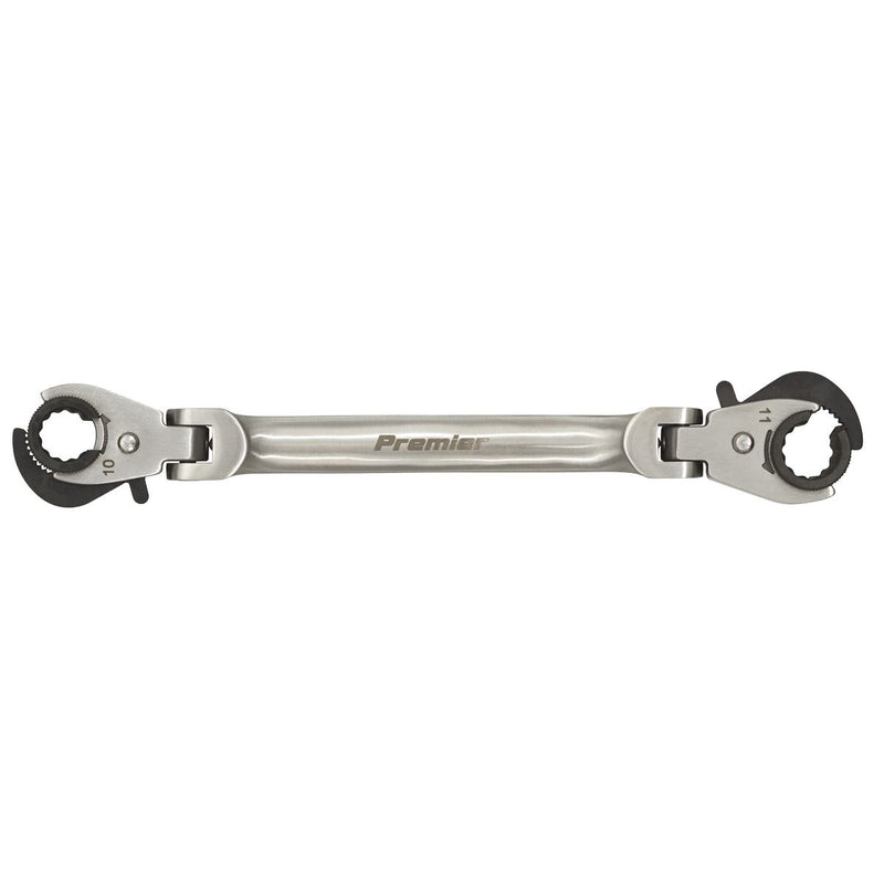 Sealey Brake Pipe Spanner Ratcheting 10 & 11mm VS0347 Sealey - Dynamic Drive