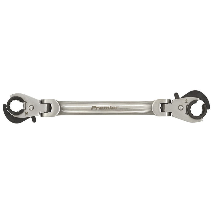 Sealey Brake Pipe Spanner Ratcheting 10 & 11mm VS0347 Sealey - Dynamic Drive
