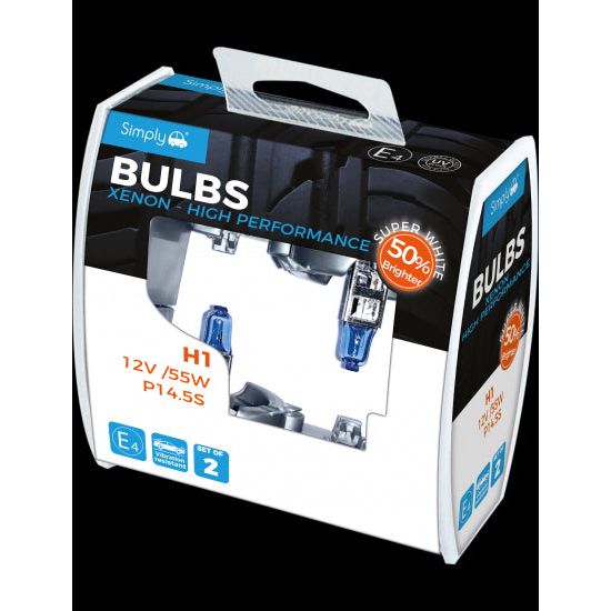 2x H1 Car Headlamp Upgrade Bulb 50% Brighter Headlight Performance Simply  - Dynamic Drive