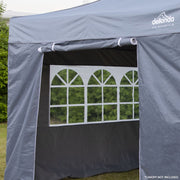 Dellonda Side Walls/Doors/Windows for Gazebo/Marquee Fits 2 x 2m Models - Grey Dellonda - Dynamic Drive