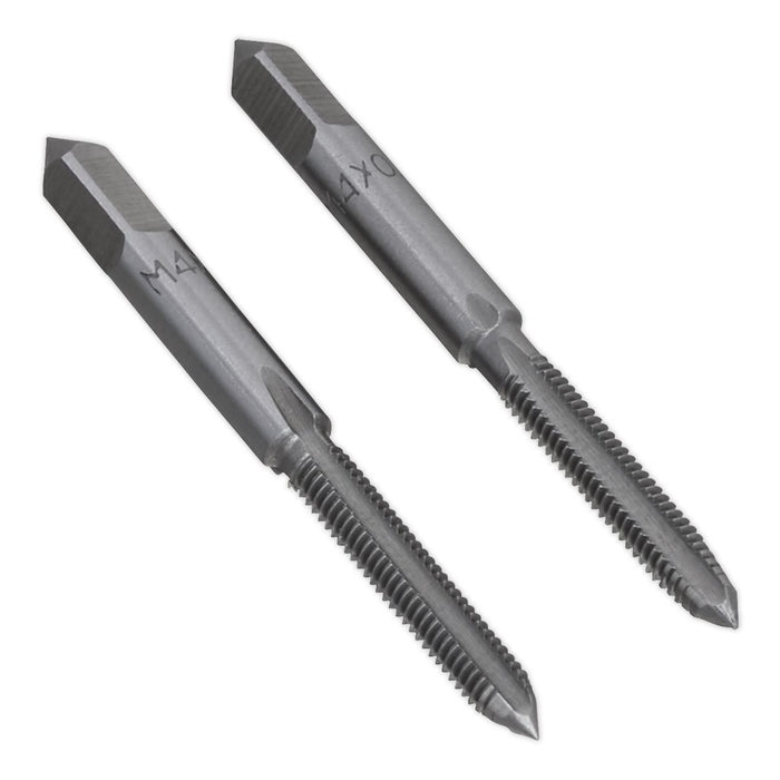 Sealey Tap Set 2pc (Taper & Plug) M4 x 0.7mm TSM4 Sealey - Dynamic Drive