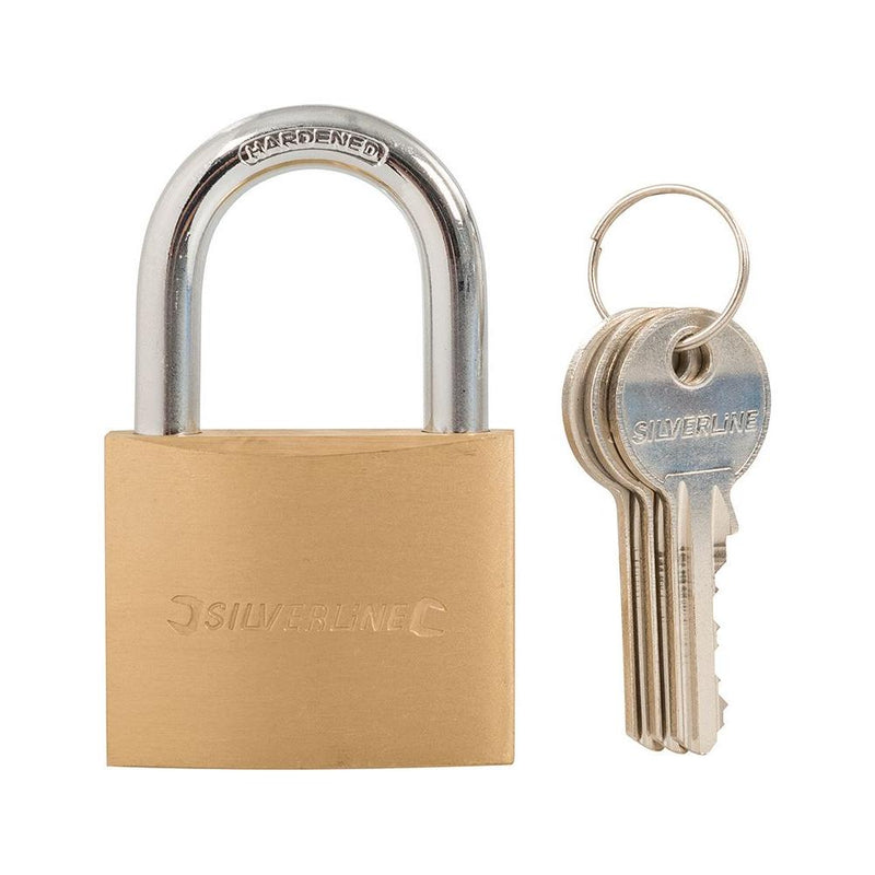 Silverline Brass Padlock 50mm Silverline - Dynamic Drive