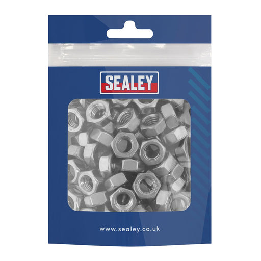 Sealey Stainless Steel Full Nut M8 x 1.25 pitch, DIN 934 - Pack of 100 SS8 Sealey - Dynamic Drive