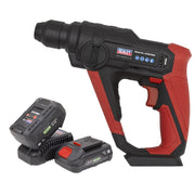 Sealey Cordless Rotary Hammer Drill Kit 20V SV20 Series SDS Plus 2 Batteries Sealey - Dynamic Drive