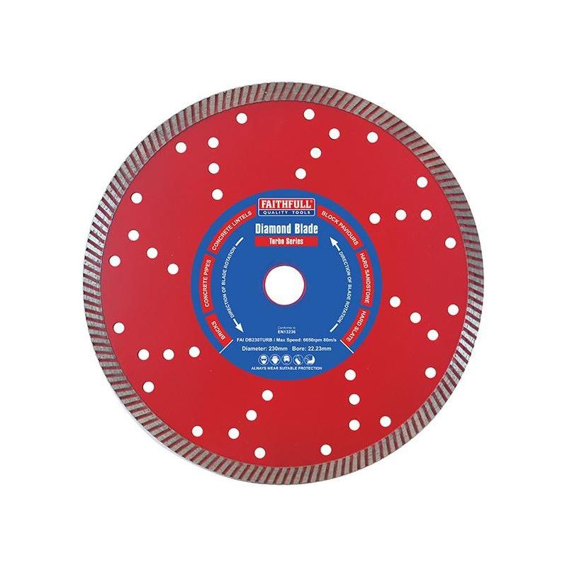 Faithfull Turbo Cut Diamond Blade 230 x 22mm Faithfull - Dynamic Drive