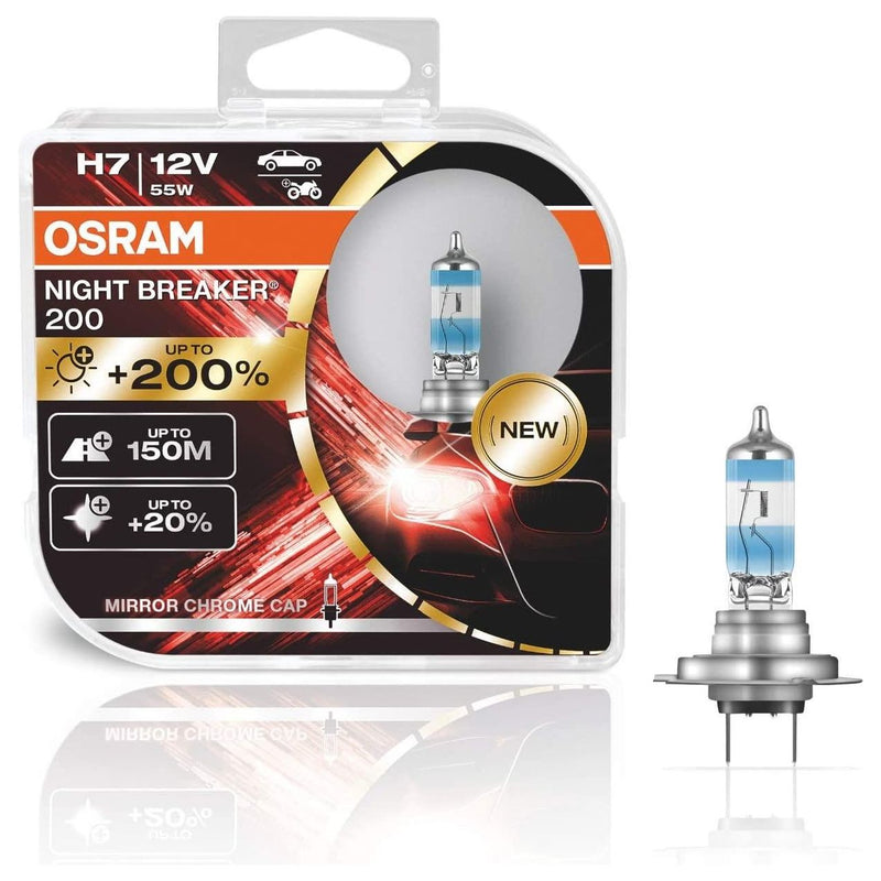 Osram Night Breaker 200 H7 Car Headlight Bulbs +200% Upgrade Headlamp Osram - Dynamic Drive