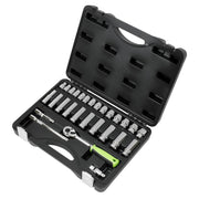 Sealey Socket Set 28pc 3/8"Sq Drive 6pt WallDrive Metric S01236 Sealey - Dynamic Drive