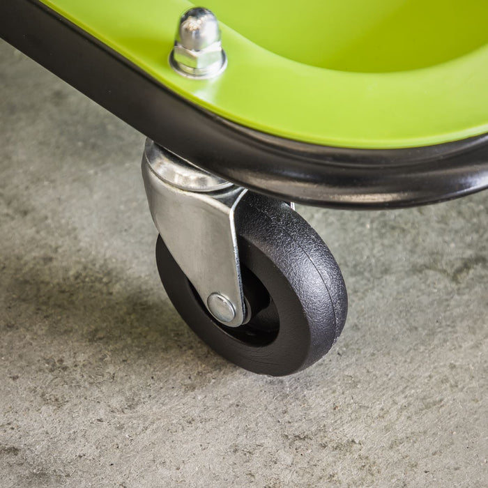 Sealey Mechanic's Utility Seat Deluxe Hi-Vis Green SCR9HV Sealey - Dynamic Drive