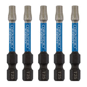 Draper Expert TX-STAR Impact Screwdriver Bits, T25 x 50mm, 1/4" Hex (Pack of 5) Draper - Dynamic Drive
