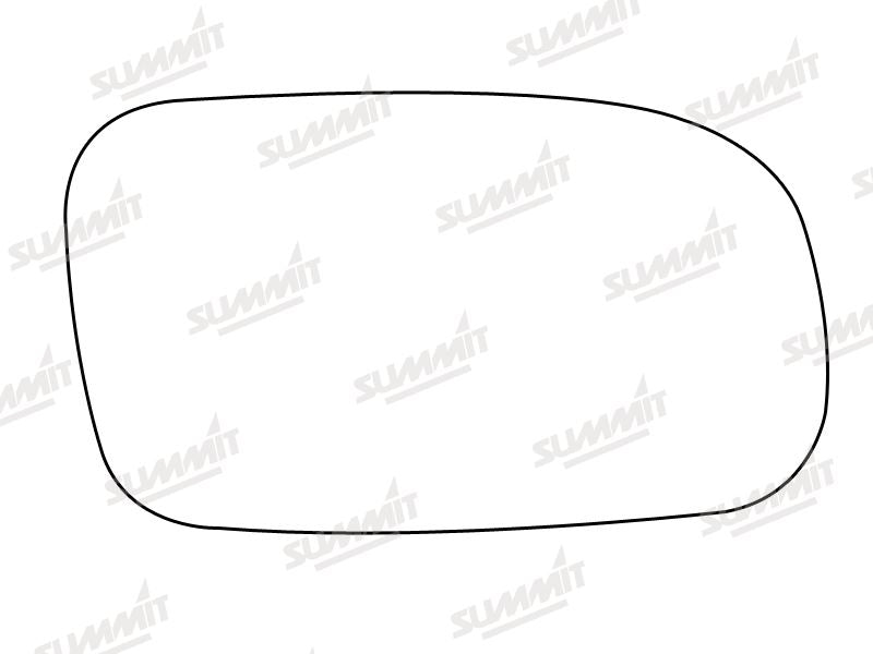 Summit Stick-On Standard Mirror Glass fits Daewoo Nexia RHS Summit - Dynamic Drive