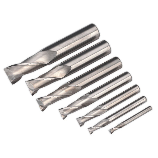 Sealey HSS End Mill Set 4-16mm 2 Flute SM2502EMSET Sealey  - Dynamic Drive