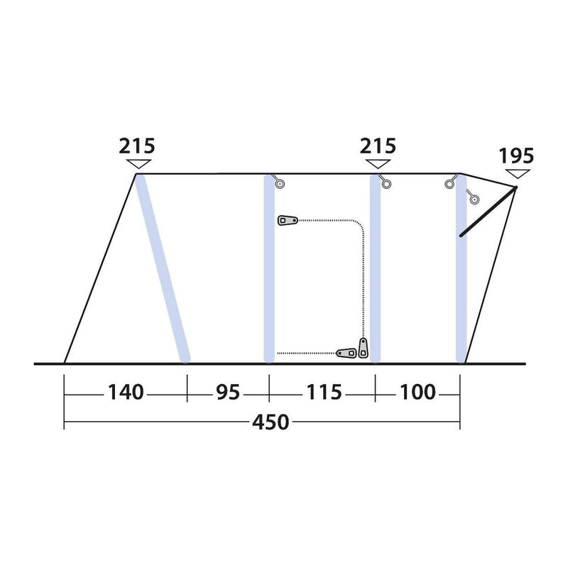 Outwell Wolfburg 450 Air Drive-Away Campervan Air Awning 175-200cm Outwell - Dynamic Drive