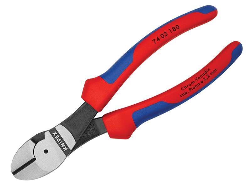 Knipex High Leverage Diagonal Cutters Multi-Component Grip 180mm Knipex - Dynamic Drive