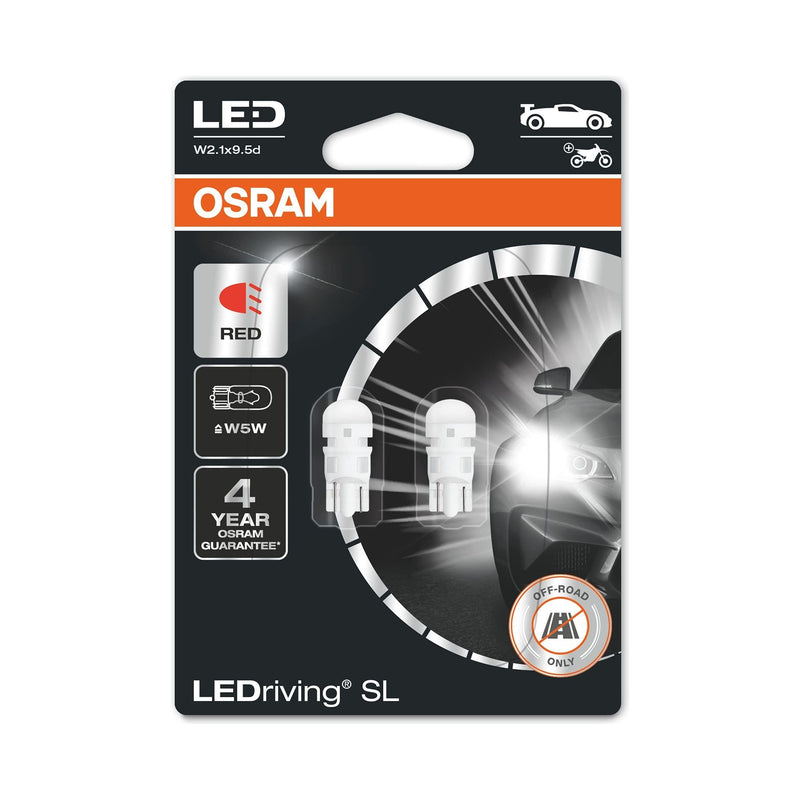 OSRAM LEDriving® SL, W5W, Red, LED signal lamps, Off-road only, non ECE Osram - Dynamic Drive