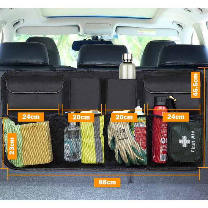 Car Boot Organiser Back Seat Hanging Pocket Large Tidy Storage Bag Accessories Streetwize  - Dynamic Drive
