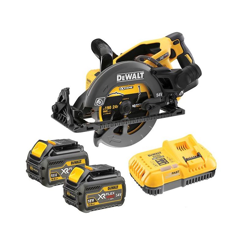 Dewalt Power Tools DCS577T2 FlexVolt XR High Torque Circular Saw 190mm 54V 2 x 2.0Ah Li-ion DeWALT Power Tools - Dynamic Drive