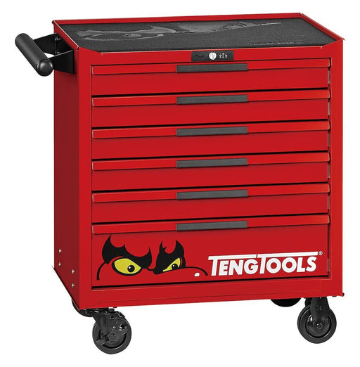 Teng Tools 26" PRO35™ low roller cabinet 6 drawers red Town Tools - Dynamic Drive
