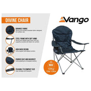 Vango Divine Chair Std Granite Grey Chair Vango - Dynamic Drive