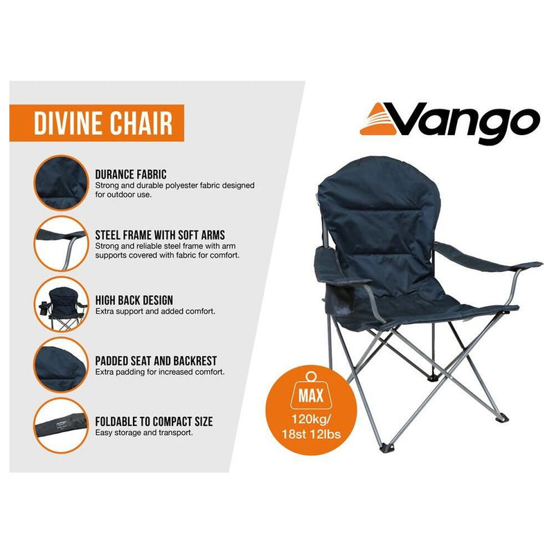 Vango Divine Chair Std Granite Grey Chair Vango - Dynamic Drive