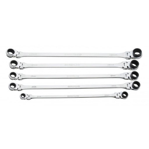 Carlyle Hand Tools Spanner Set - XL Double Box Flex - Metric - 5 Piece Caryle Tools - Dynamic Drive