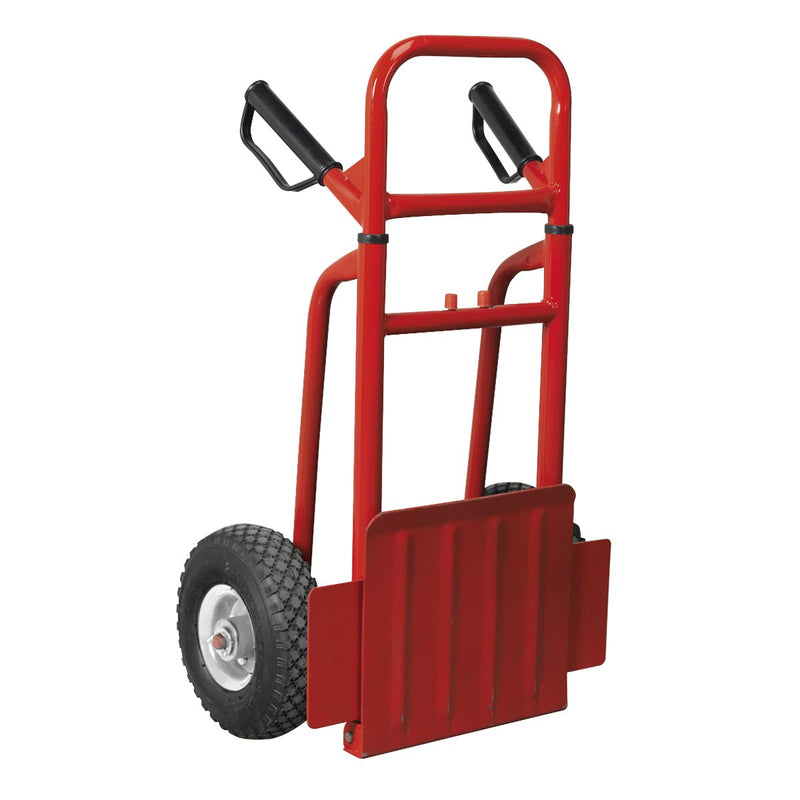 Sealey Sack Truck with Pneumatic Tyres 200kg Folding CST801 Sealey - Dynamic Drive