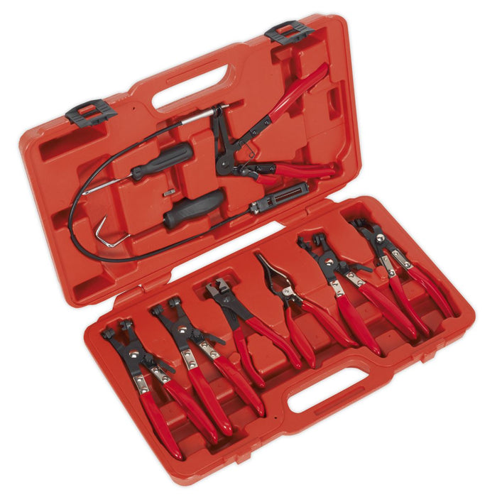 Sealey Hose Clip Removal Tool Set 9pc VS1662 Sealey - Dynamic Drive