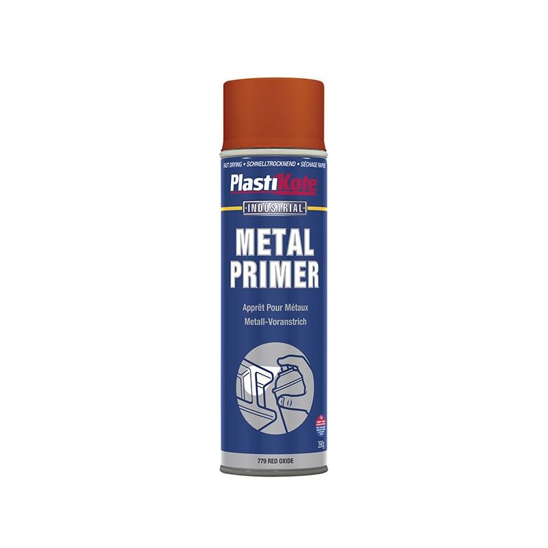 Plastikote Metal Primer Spray Red Oxide 400ml PlastiKote - Dynamic Drive