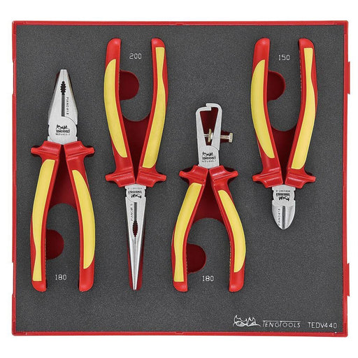 Teng Tools Insulated Plier Set FOAM2 4 Pieces Teng Tools - Dynamic Drive