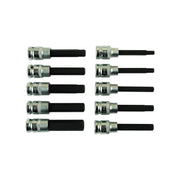 Laser Long Hex Socket Bit Set 1/2"D 10pc 7162 Laser - Dynamic Drive