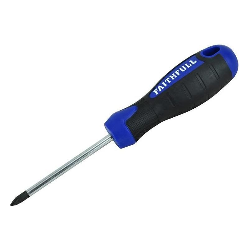 Faithfull Soft Grip Screwdriver Pozidriv Tip PZ2 x 100mm Faithfull - Dynamic Drive