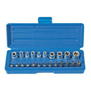 Laser Star Socket & Bit Set 1/4"D, 3/8"D 23pc 3081 Laser - Dynamic Drive